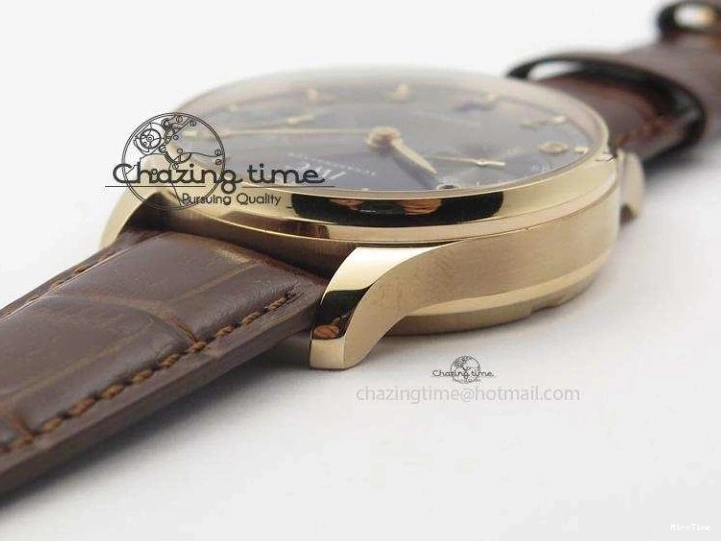 MIROTIME 0204 Unisex Portuguese Real PR RG IW500702 ZF 1:1 Best Edition On Brown Leather Strap A52010 V 7303